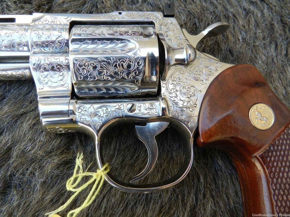 Colt Python 357 Magnum 6" Nickel D Factory Engraved NIB-img-11