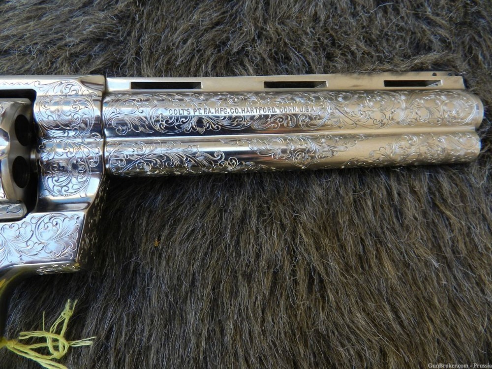 Colt Python 357 Magnum 6" Nickel D Factory Engraved NIB-img-7