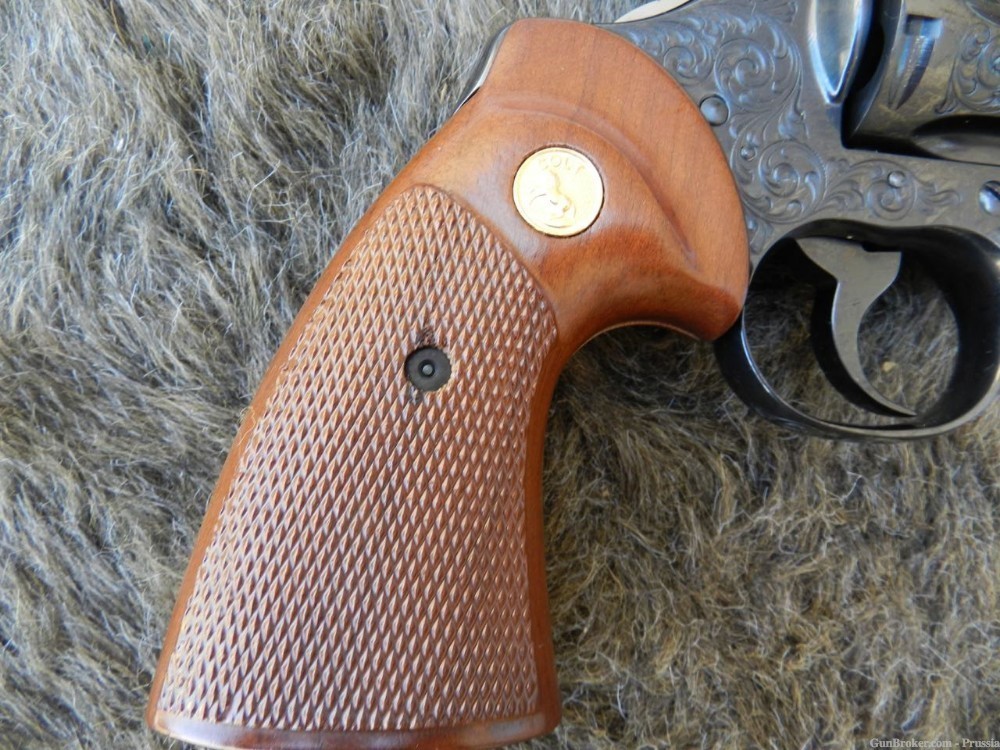 Colt Python 357 Magnum 4" Blue C Factory Engraved NIB-img-0