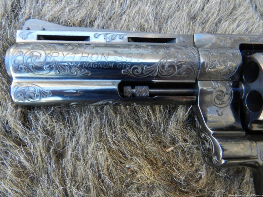 Colt Python 357 Magnum 4" Blue C Factory Engraved NIB-img-3