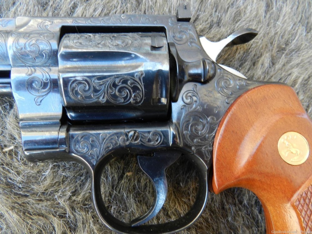Colt Python 357 Magnum 4" Blue C Factory Engraved NIB-img-5
