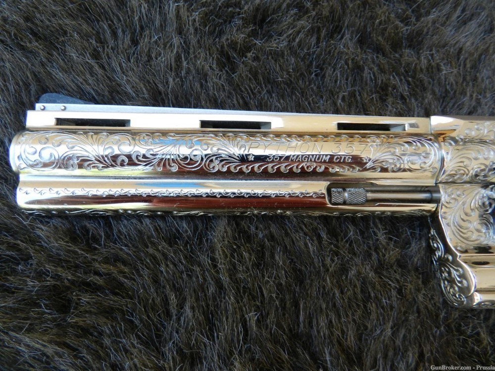 Colt Python 357 Magnum 6" Nickel D Factory Engraved NIB-img-16