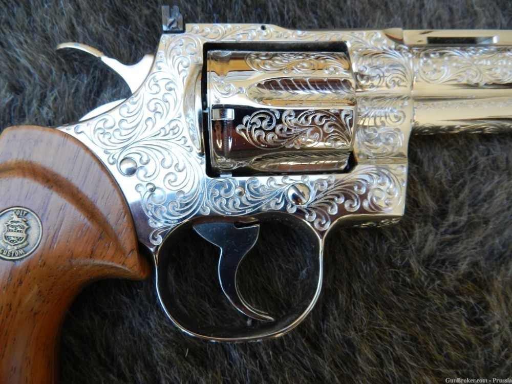 Colt Python 357 Magnum 6" Nickel D Factory Engraved NIB-img-12