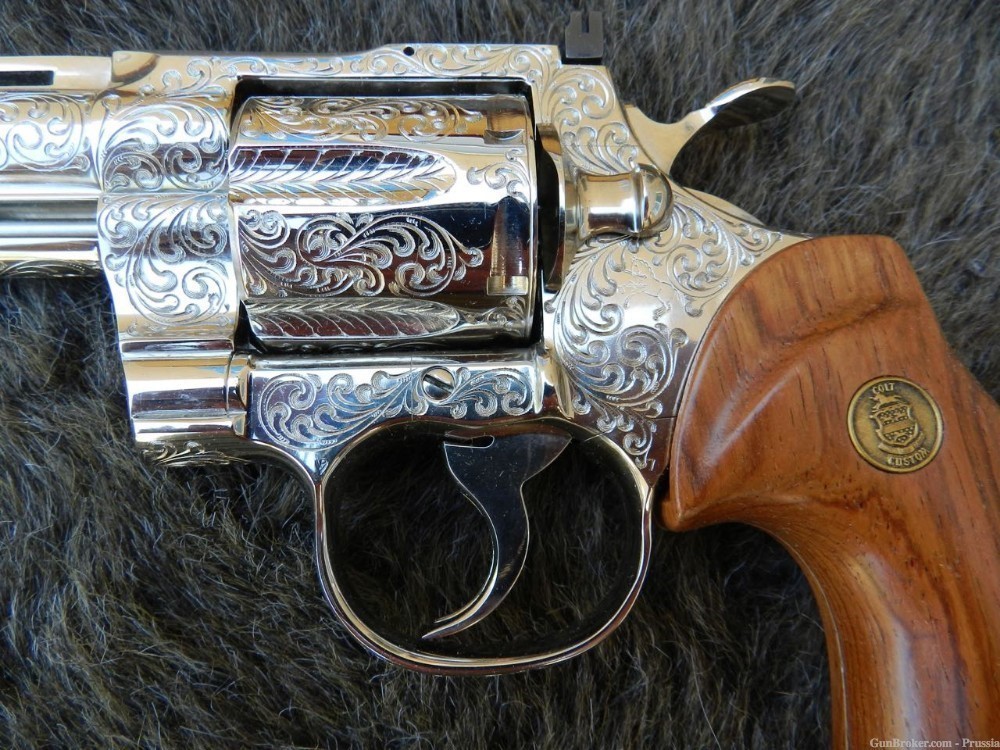 Colt Python 357 Magnum 6" Nickel D Factory Engraved NIB-img-10