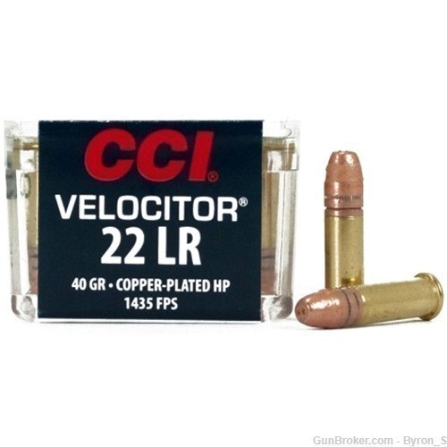500rds CCI 22 LR Velocitor™ Small Game 40 grn HP .22LR hunting + FAST SHIP-img-2