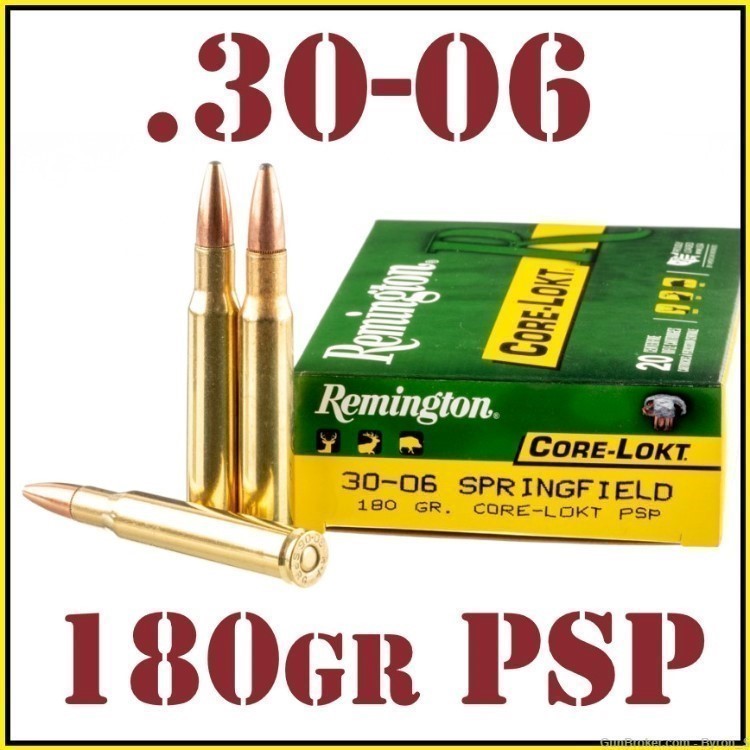 20rds Remington Core-Lokt™ .30-06 SPRG 180gr PSP R30065 + FAST SHIPPING-img-0