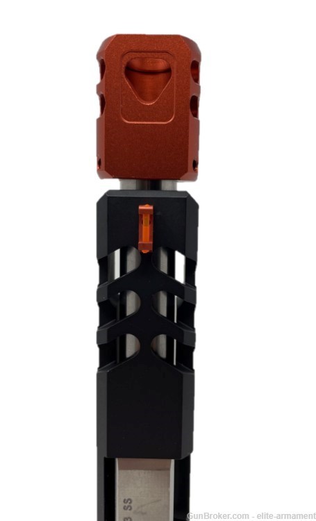 Glock 19 Slide Gen 3 Assembled RMR Cut + Red Anodized Comp Fiber Sights -img-4