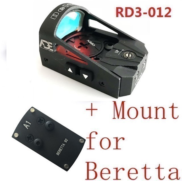 RD3-012 RED Dot Reflex Sight + A1 Mounting Plate for Berreta pistol 6 MOA-img-0