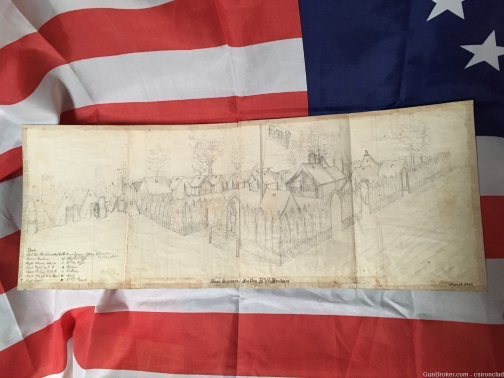  Engineer's Drawing of Gen. H.W. Benham Headquarters 1863 Civil War-img-8