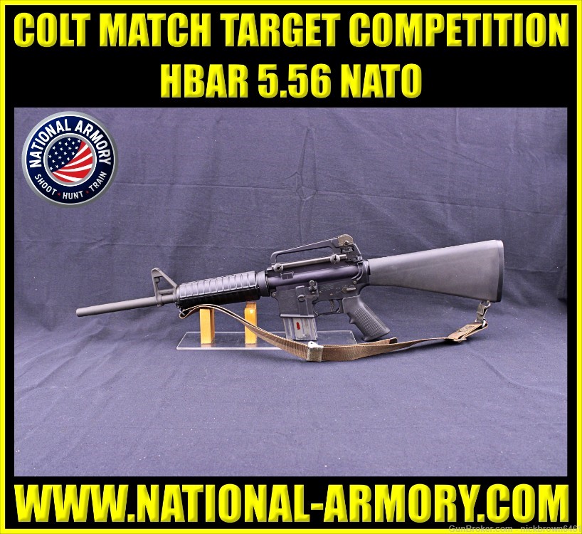 COLT MATCH TARGET CMP 5.56 NATO 1/9 TWIST 16" HBAR REMOVABLE CARRY HANDLE-img-0