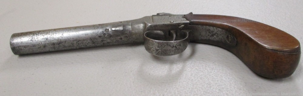 Antique Caplock Derringer with engraving-img-6