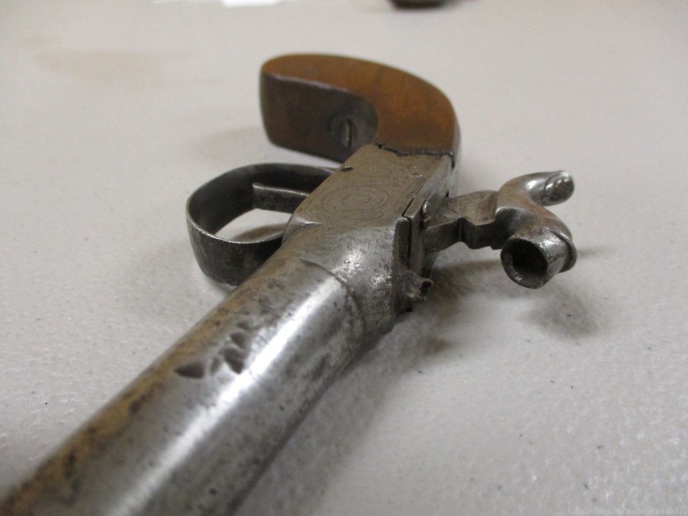 Antique Caplock Derringer with engraving-img-3