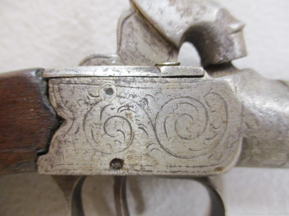 Antique Caplock Derringer with engraving-img-1