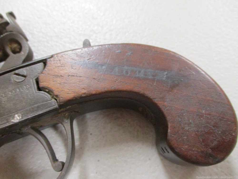Antique London Riviere Flintlock Derringer Muff Pistol British-img-5