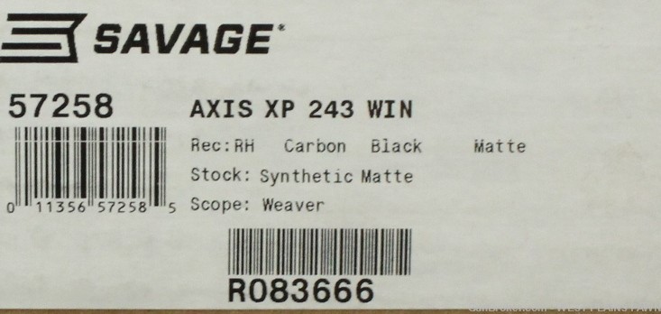 NIB SAVAGE AXIS XP GEN 2 BOLT RIFLE, 243 WIN, 22" BRL, 4 RND, 19153-img-6