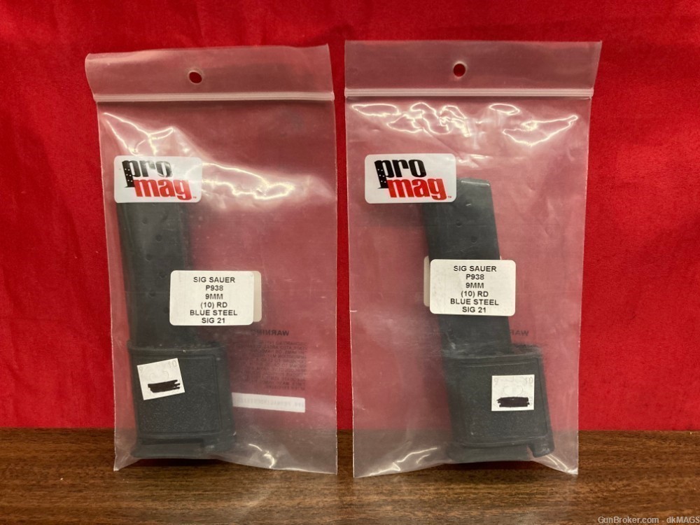 2 Sig Sauer P938 9mm 10rd Magazines Promag mags-img-0