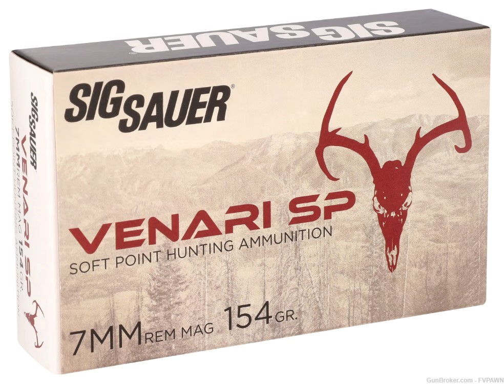 2 Boxes Sig Sauer Venari SP 7mm Remington Magnum 154 Grain-img-0