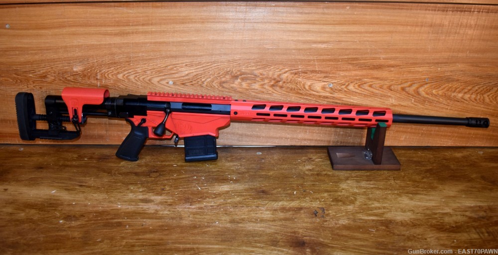 Ruger Precision Rifle 18054 Red Cerakote 6.5 Creedmoor 24" Folding Stock-img-0