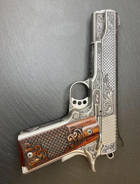 Kimber 1911 Custom Engraved Royal Fish Scale AAA by Altamont .45ACP-img-1