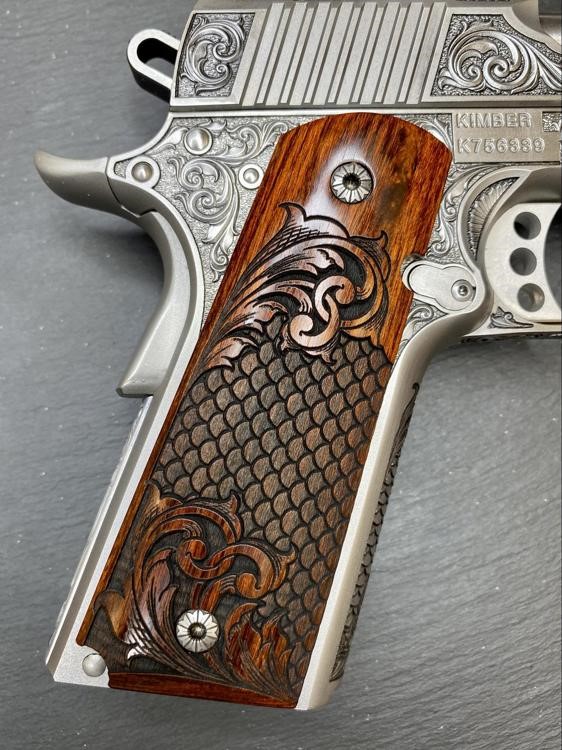 Kimber 1911 Custom Engraved Royal Fish Scale AAA by Altamont .45ACP-img-13
