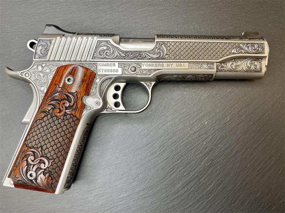 Kimber 1911 Custom Engraved Royal Fish Scale AAA by Altamont .45ACP-img-9