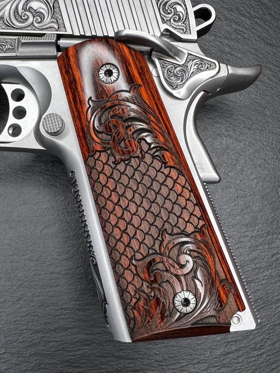 Kimber 1911 Custom Engraved Royal Fish Scale AA by Altamont .45ACP-img-6