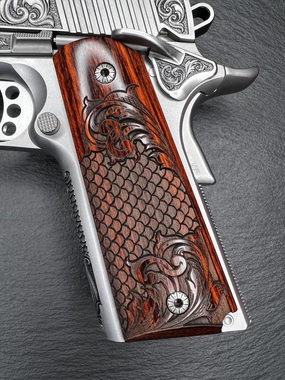 Kimber 1911 Custom Engraved Royal Fish Scale AA by Altamont .45ACP-img-7