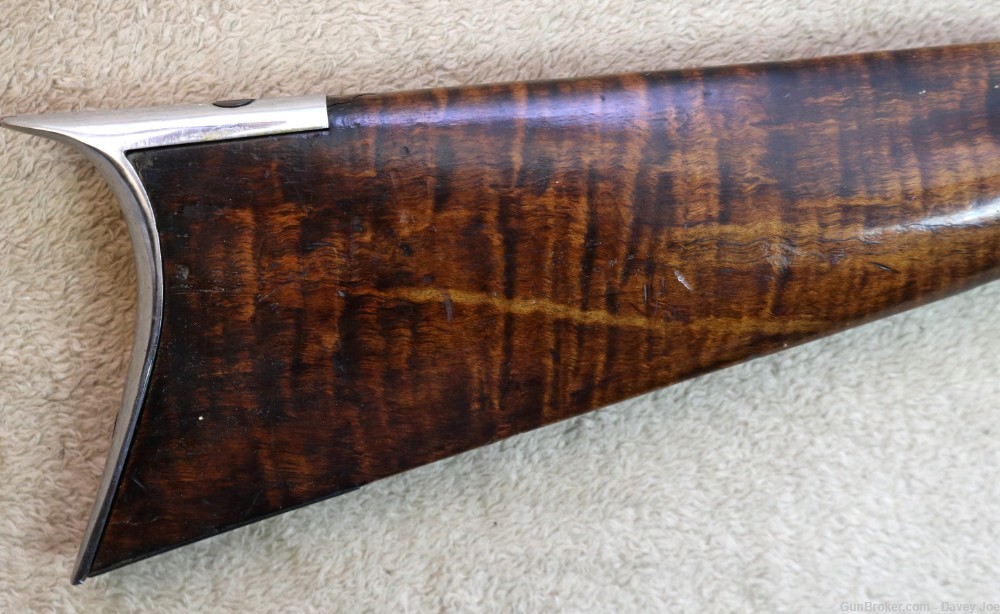 Beautiful J. White Kentucky style heavy barrel buffalo gun 52 caliber 38"-img-1