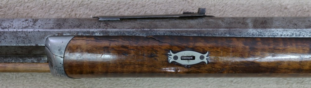Beautiful J. White Kentucky style heavy barrel buffalo gun 52 caliber 38"-img-24