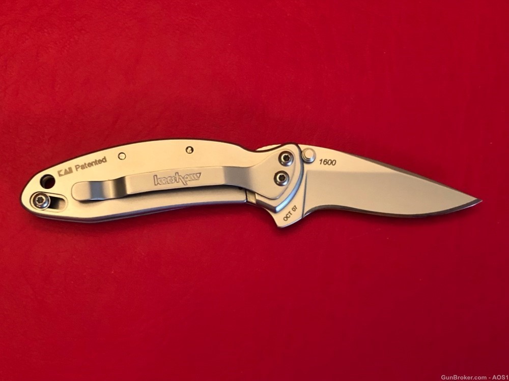 Kershaw U.S.A. Made Ken Onion Chive Model 1600 Satin Stainless NOS 2007 -img-2