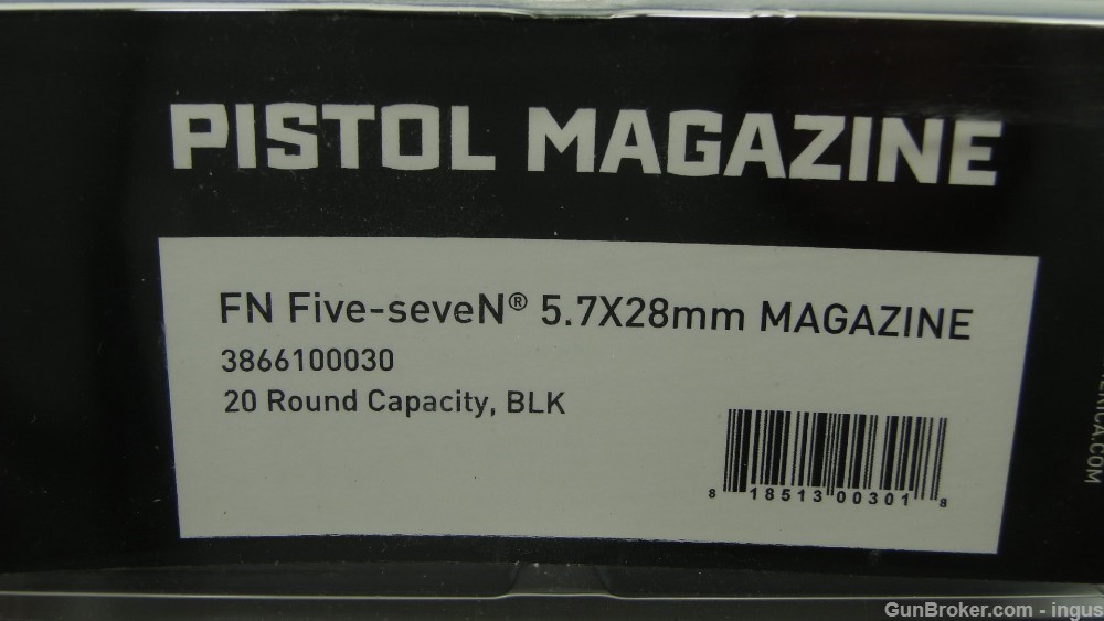(2 TOTAL) FN FIVE SEVEN 20 ROUND 5.7x28mm MAGAZINE 3866100030 (NEW)-img-2