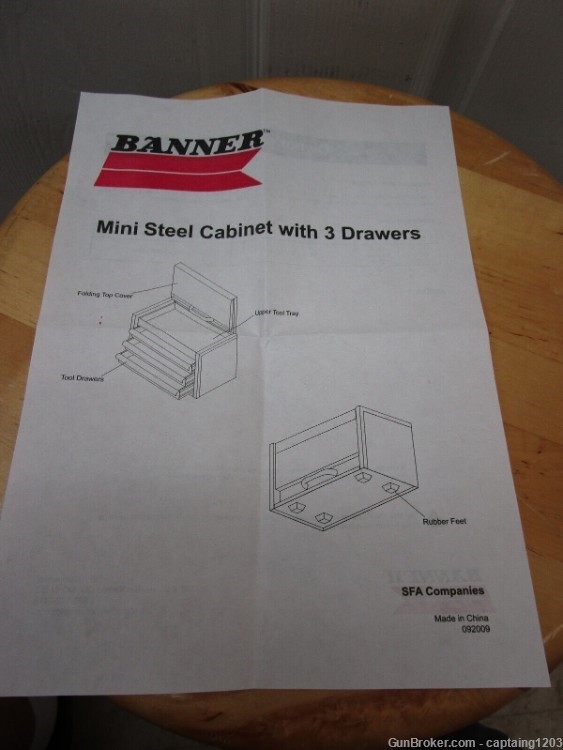 Banner #RC600 Mini Steel Cabinet w/ 3 Drawers (8.5 x 4.6 x 4.6")-img-11