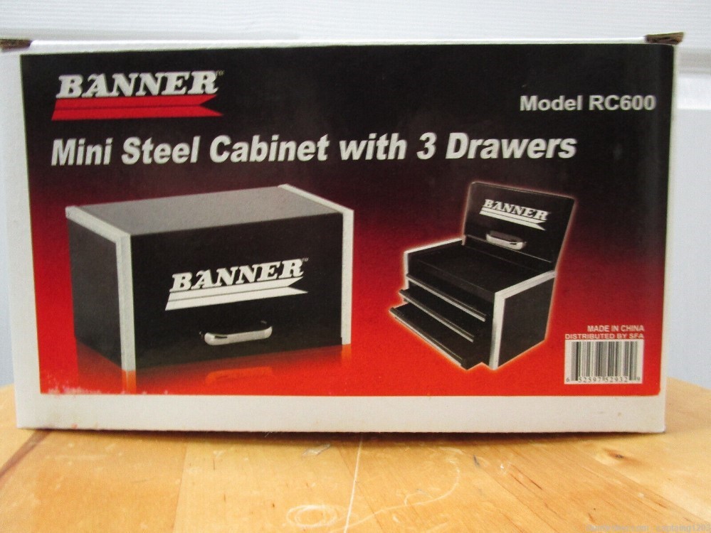Banner #RC600 Mini Steel Cabinet w/ 3 Drawers (8.5 x 4.6 x 4.6")-img-0