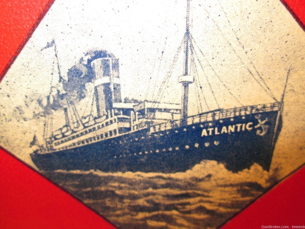 Never Used 1920-1930's Vintage 6 ATLANTIC Steamship Paper Luggage Decal-img-6