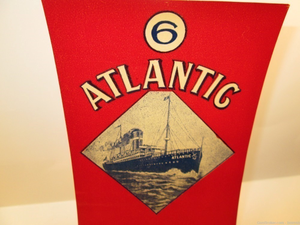 Never Used 1920-1930's Vintage 6 ATLANTIC Steamship Paper Luggage Decal-img-5