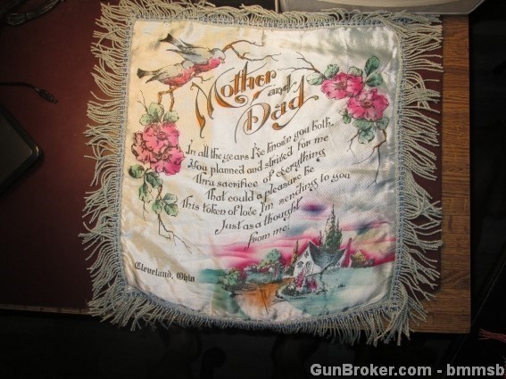 U.S. WW 2 Homefront Pillow Case To Mother and Dad-img-0