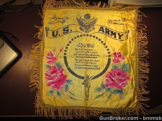 U.S. WW 2 Homefront Pillow Case US ARMY To My Wife-img-0