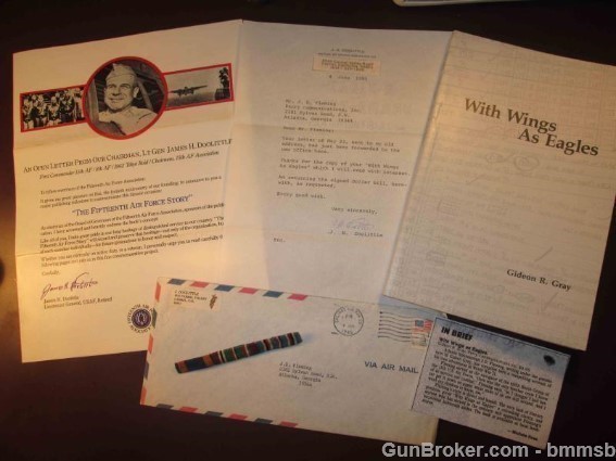 Typed & Signed 1985 letter from J.H. Doolittle on his Letterhead & Book Lot-img-0