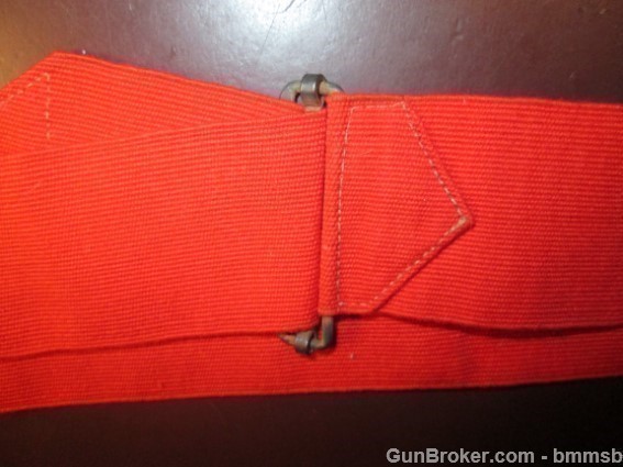 German 1932 Pattern Maneuver Band for the Steel Helmet, Red Cotton W/Buckle-img-5