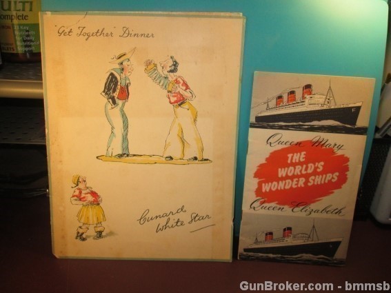 Vintage Cunard White Star Cruise menu & Brochure-img-0