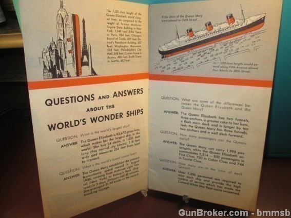 Vintage Cunard White Star Cruise menu & Brochure-img-9
