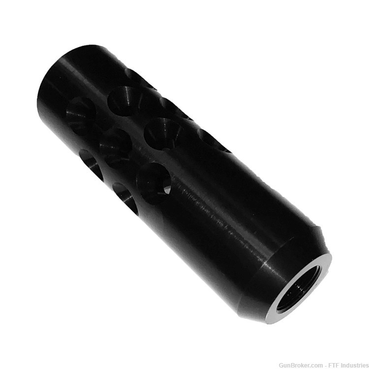 FTF 3.0" 9mm PCC or Handgun Cross Hole Flash Hider 1/2x28 tpi-img-2