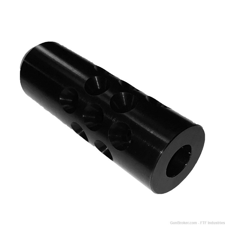 FTF 3.0" 9mm PCC or Handgun Cross Hole Flash Hider 1/2x28 tpi-img-1