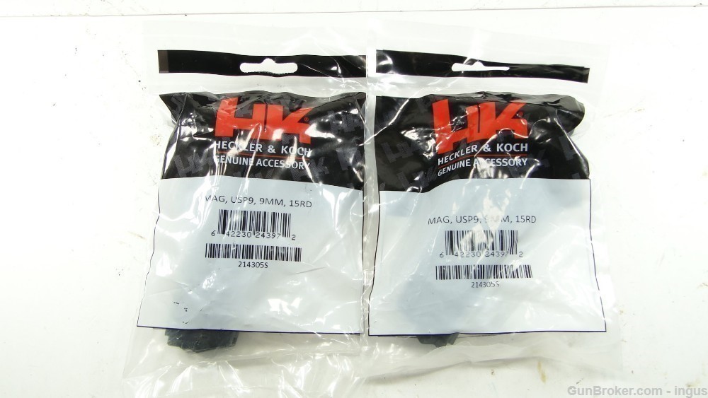 (2 TOTAL) HK USP 9mm FACTORY 15RD MAGAZINE 214305S (NEW)-img-4