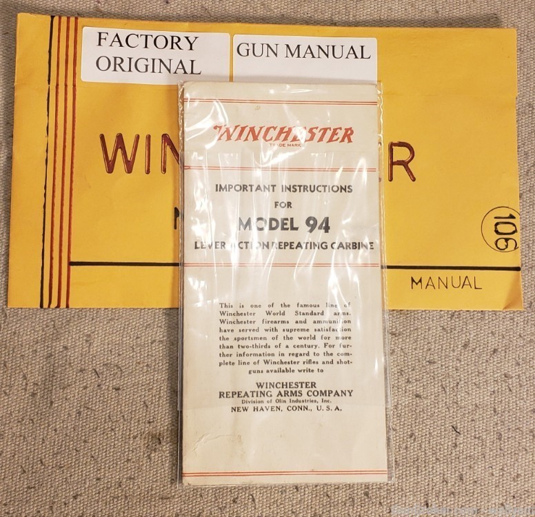 Winchester Model 94 Manual Factory Original Lever Action Repeating Rifle-img-0