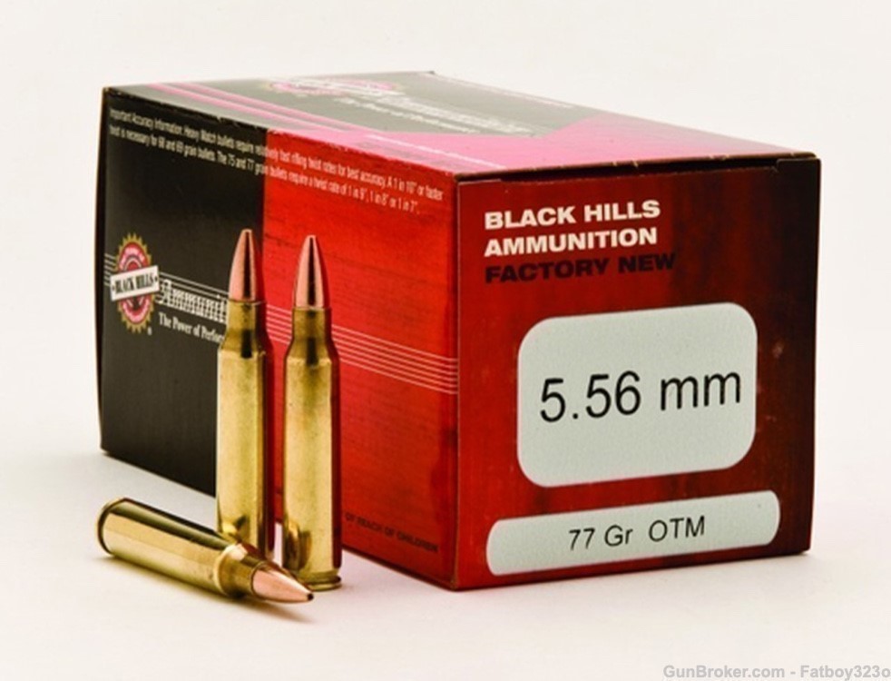 50 Rounds - Black Hills 5.56mm MK262 Mod 1 Ammo NATO 77 Grain OTM-img-1