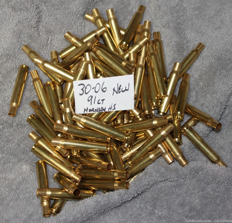 30-06 Brass all NEW Hornady Headstamp 91 pieces-img-0