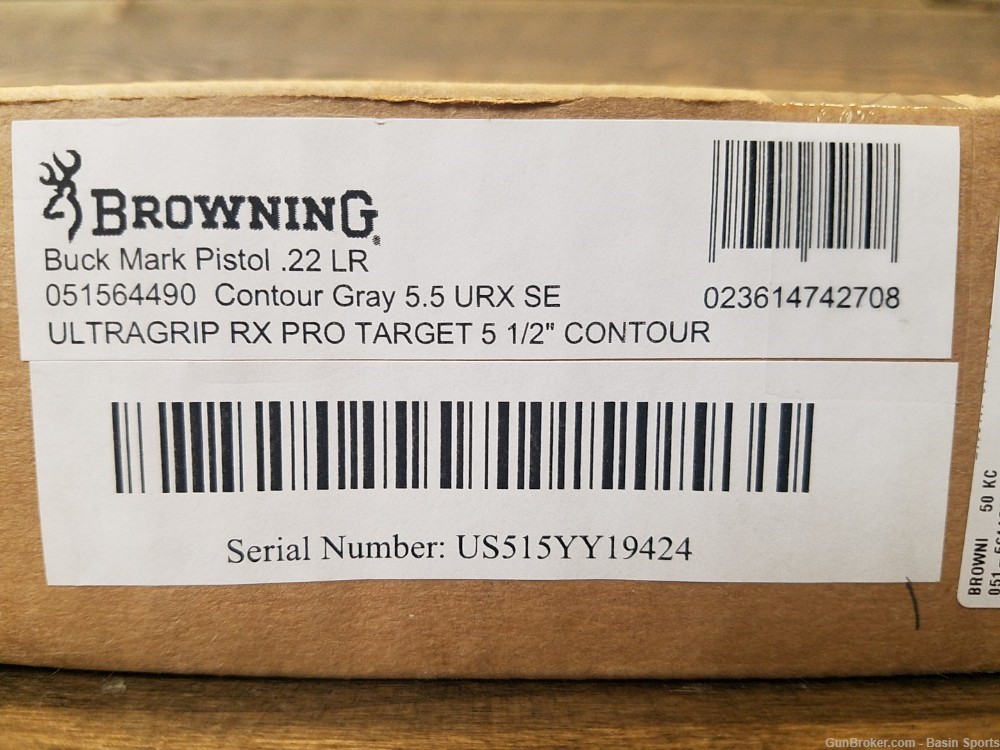 Browning Buck Mark Camper URX 22LR 5.5" Browning Buckmark URX 051564490-img-3