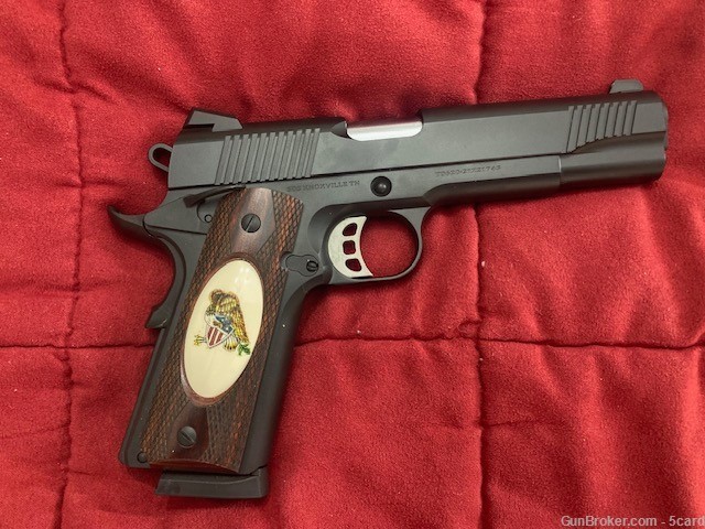 Colt 1911 and CloneCheckered Rosewood with a Faux Ivory Insert -img-0