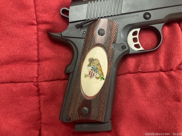 Colt 1911 and CloneCheckered Rosewood with a Faux Ivory Insert -img-1
